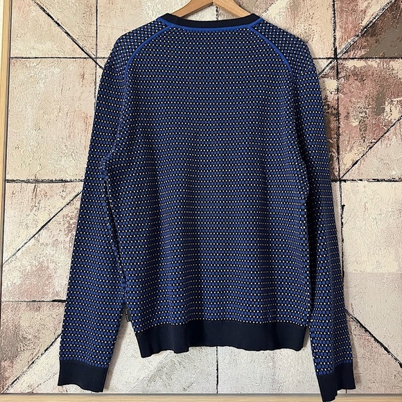 Ted Baker London Malttea Slim Fit Textured Crew Neck Wool Blend Sweater  Size XL - Picture 3 of 15